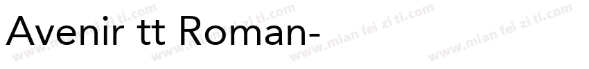 Avenir tt Roman字体转换